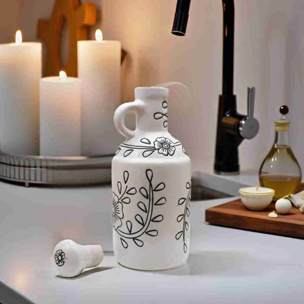 round ceramic oil dispenser