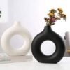 Ceramic Ring-Shaped Decorative Vases