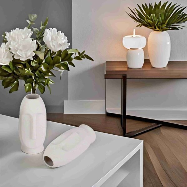 Face-Shaped Ceramic Vase