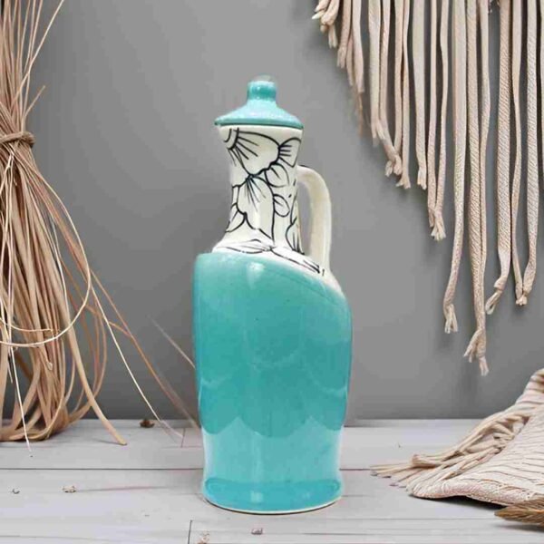 sky blue oil container 1000ml