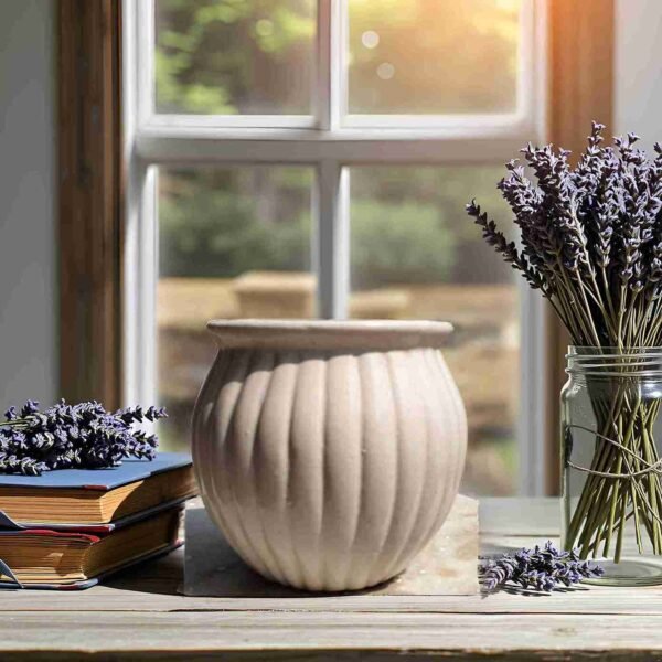 Decorative ceramic flower pot