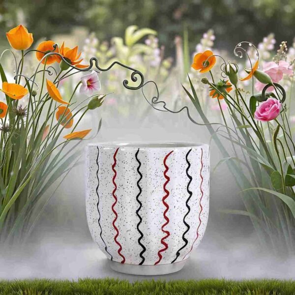 Decorative ceramic flower pot
