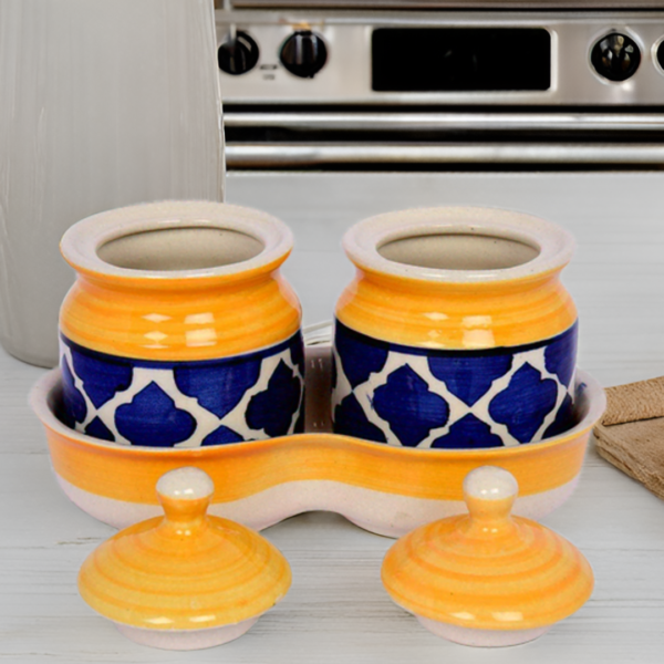 Traditional ceramic barnis for chutney & spice