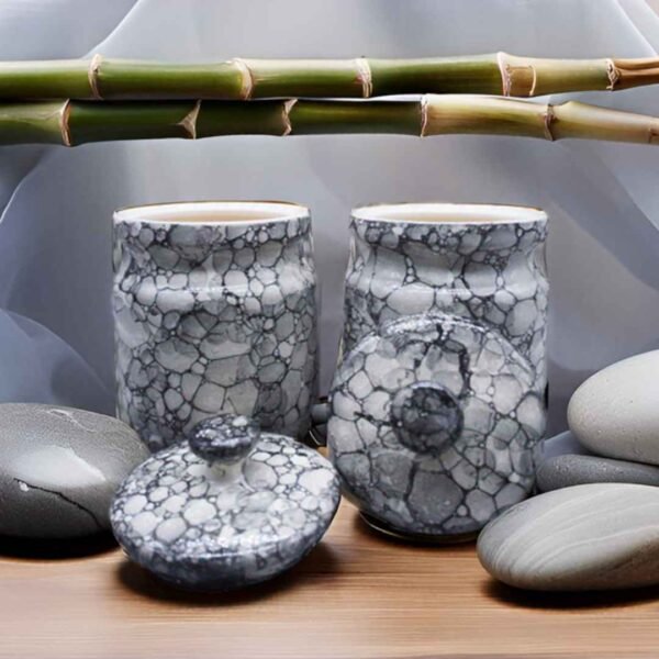 Modern Grey Ceramic Storage Jars