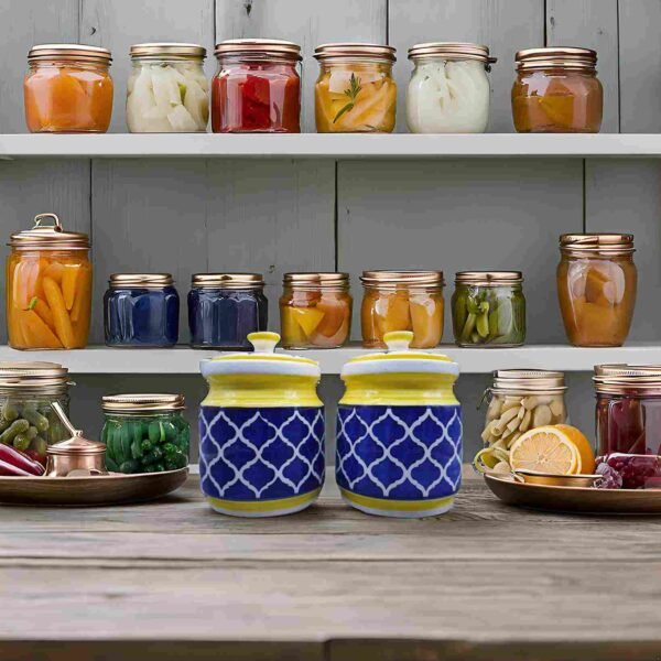 Stylish ceramic jars for spices