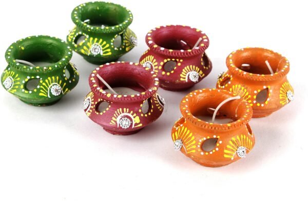 Festive Clustered Clay Diyas