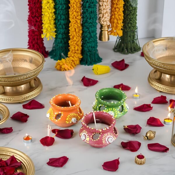 multicolor diyas