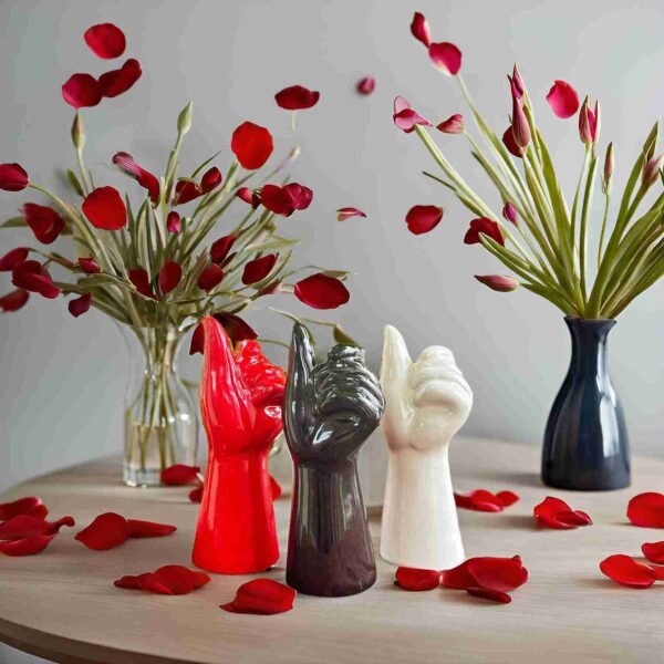 Modern sculptural flower vases