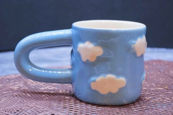 Long Handle Blue Cup