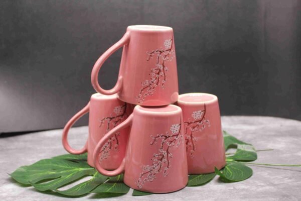 Pink Blossom Boost Mug (Set of 4)