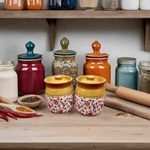 Stylish ceramic kitchen containers