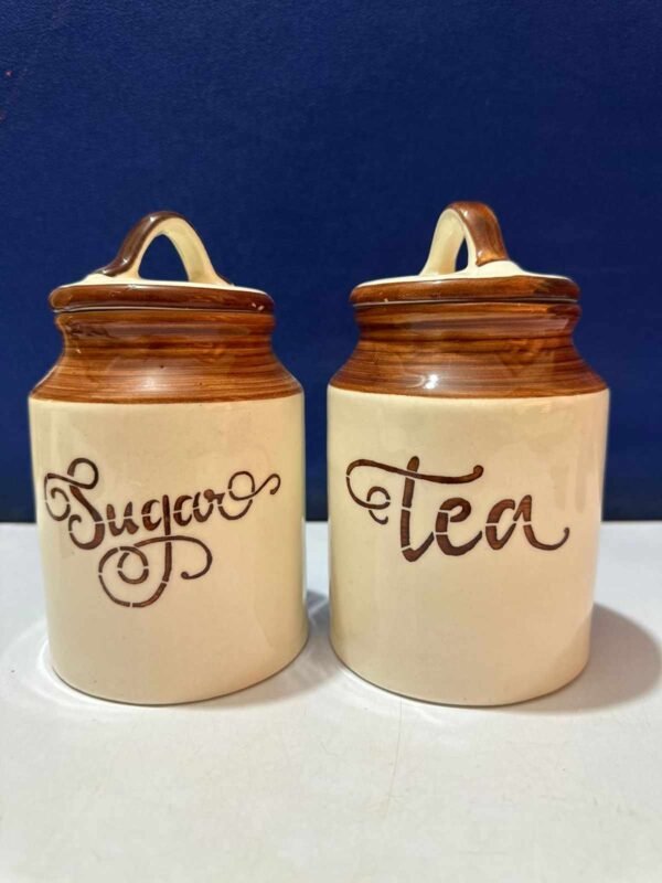 Ceramic Tea and Sugar Container Set (Pack of 2)