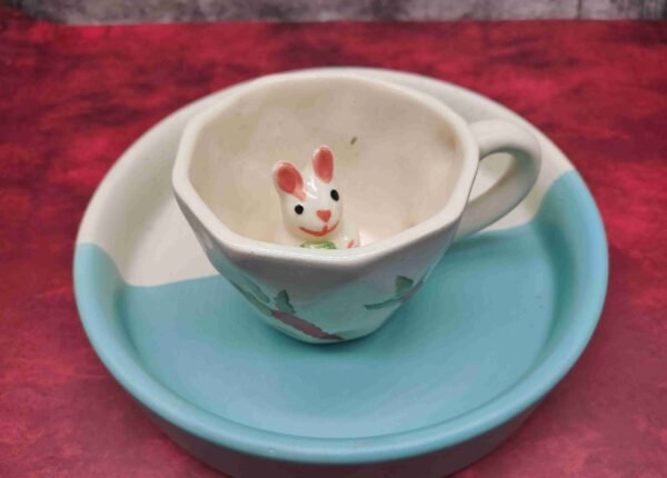 bunny design ceramic coffee and tea mug