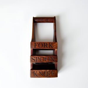 wooden base cutlery stand