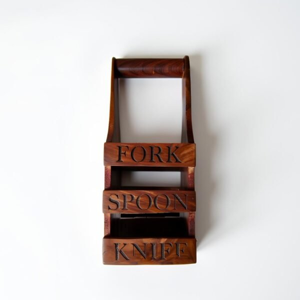 wooden base cutlery stand