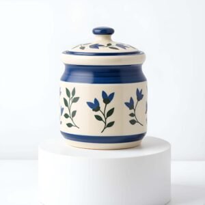 hand-painted storage jar